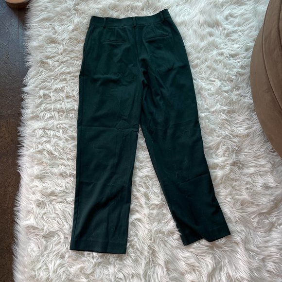 Ever New Dark Green Dress Pants High Waist Wide Leg - Picture 3 of 3